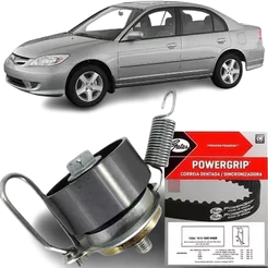 Kit Correia Dentada Polia Tensor Honda Civic 1.7 2001 A 2006