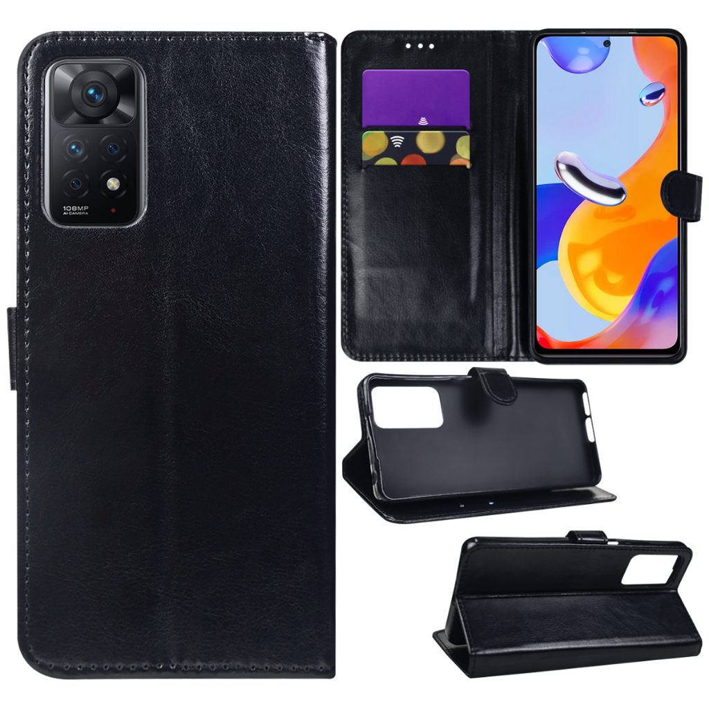 Para Xiaomi Redmi Note 11 Pro tela 6.67 ( Capa Carteira / Aveludada / Anti Shock / Película Vidro 3d / Película Ceramica 3d 9d / Película Privacidade / Película Hydrogel hd , Fosca Privacy )