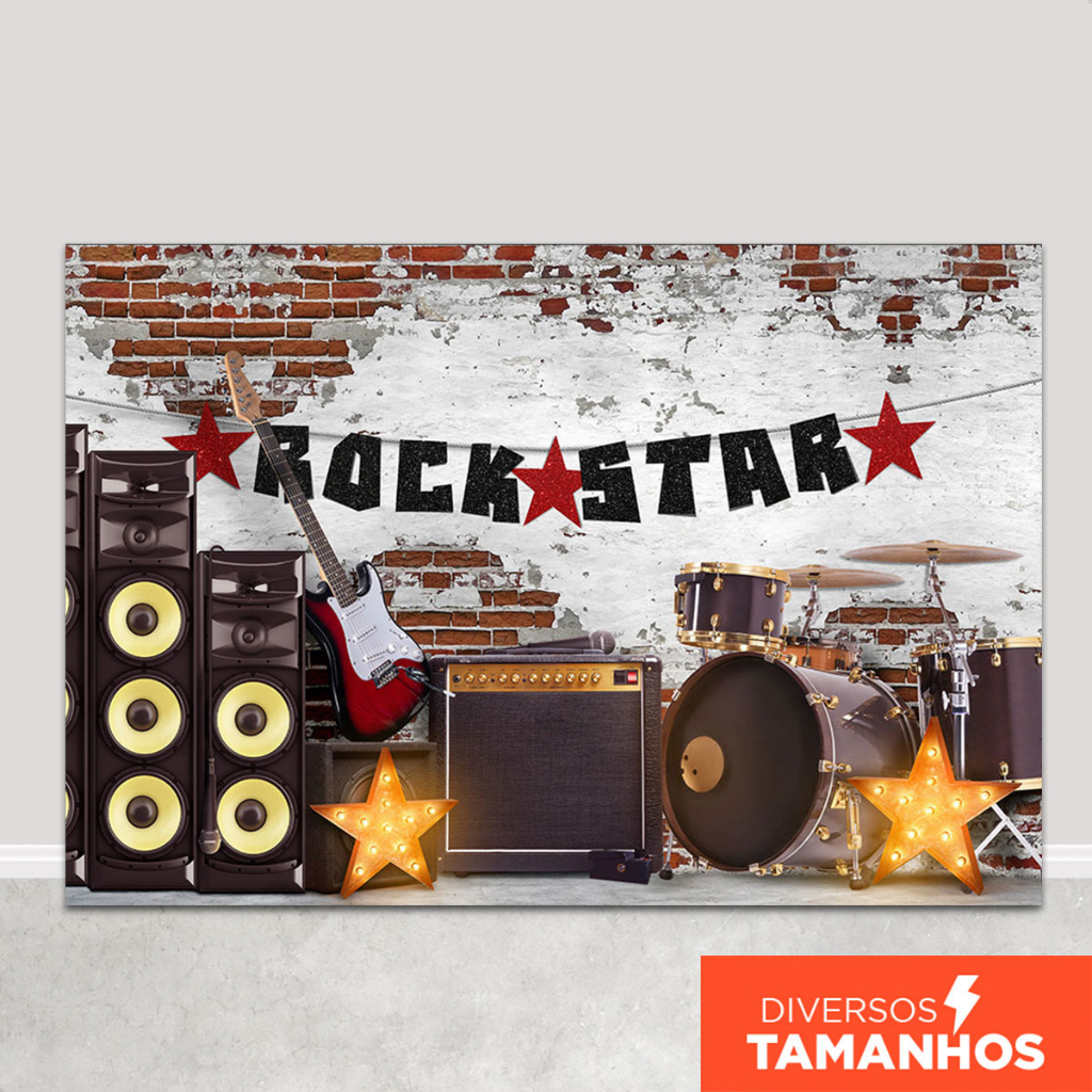 Fundo Fotográfico Rock Star Cenário Painel Em Tecido Sublimado - FFC-837 em Oferta na Shopee