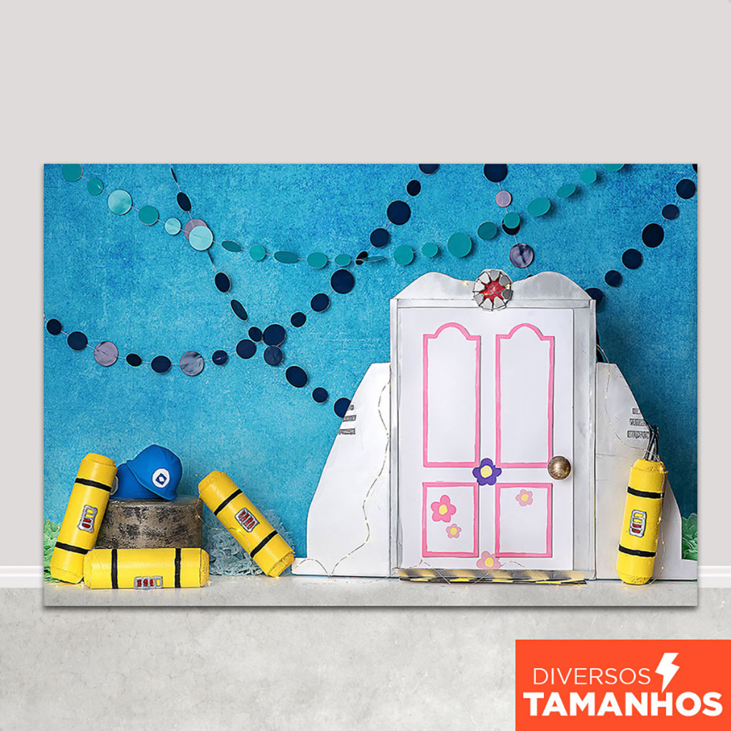 Fundo Fotográfico Porta Quarto Monstros Em Tecido FFC-492