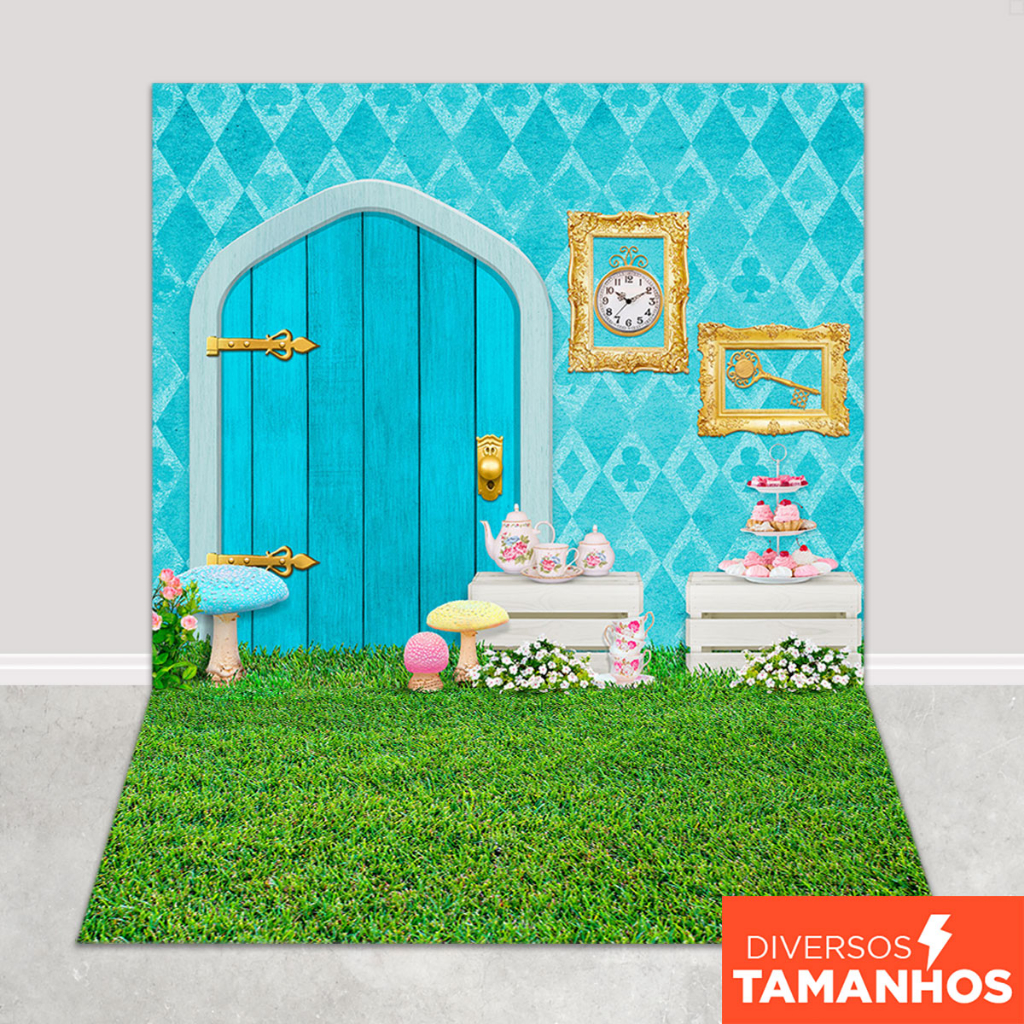 Fundo Fotográfico Porta Jardim Em Tecido FFA-519 em Oferta na Shopee