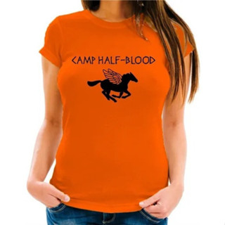 Camiseta Baby Look Camp Half Blood Meio Sangue Percy Jackson