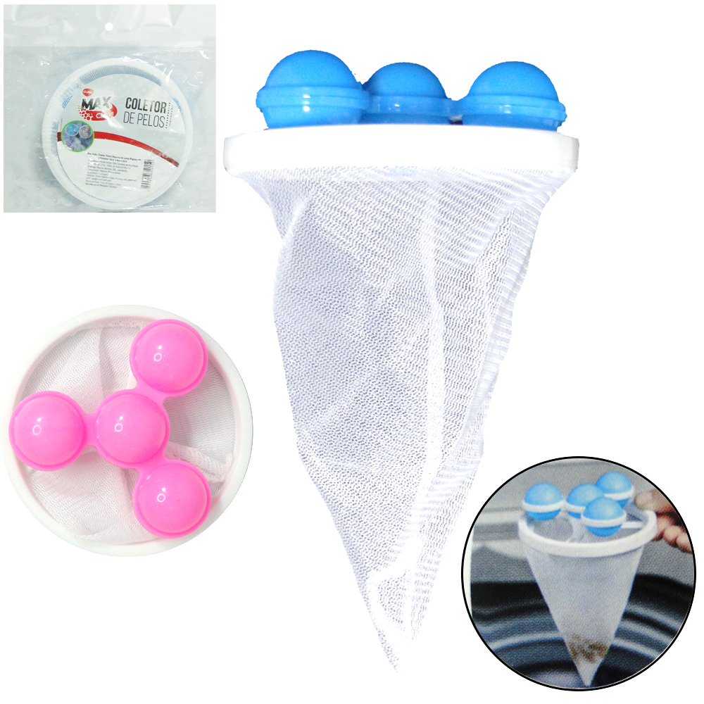 Coletor De Cabelos / Pelos Plástico Boia Giratória Para Máquina De Lavar Max Clean