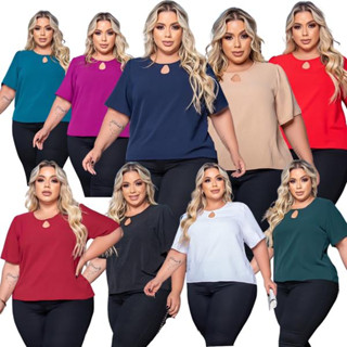 Blusa gola redonda Tradicional mangas G1 G2 G3