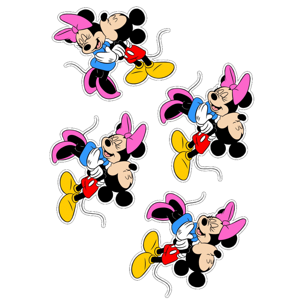 Adesivos Minnie e Mickey cartela variadas á prova d'água temos á pronta entrega chega rapidinho
