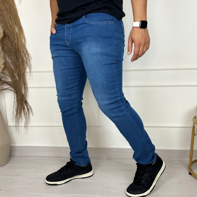 Calça Jeans Masculino Skinny Elastano Moda e Roupa Casual em Oferta na Shopee