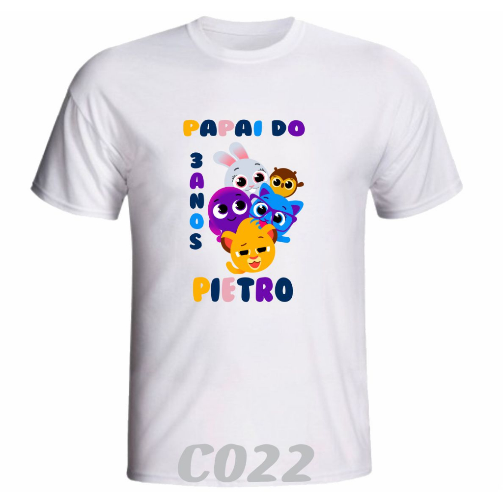 Camiseta Bolofofos personalizada para aniversário em Oferta na Shopee