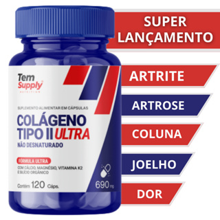 Colágeno Tipo 2 Ultra Premium Para Dores Joelho Coluna Artrite Artrose 120 Cáps 690mg Tem Supply