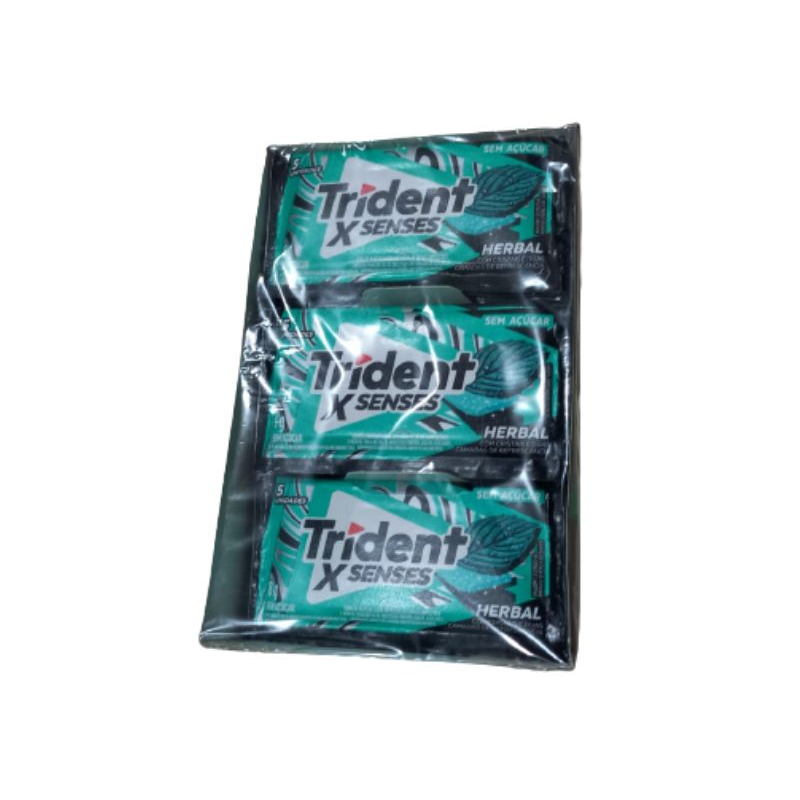 Chiclete Goma de Mascar Display 168g (c/ 21un) Chiclete Trident Herbal XSENSES
