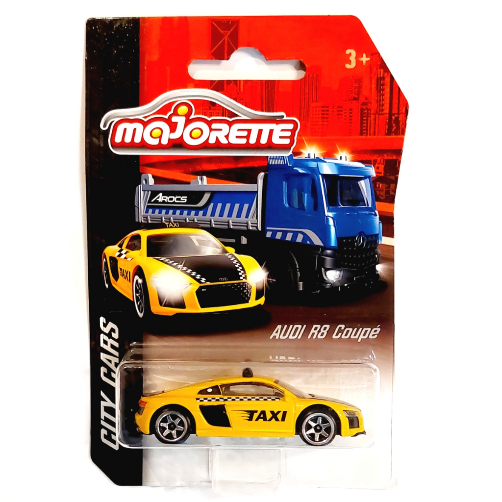 Miniatura Audi R8 Coupé Amarelo City Cars Majorette Original 1:64