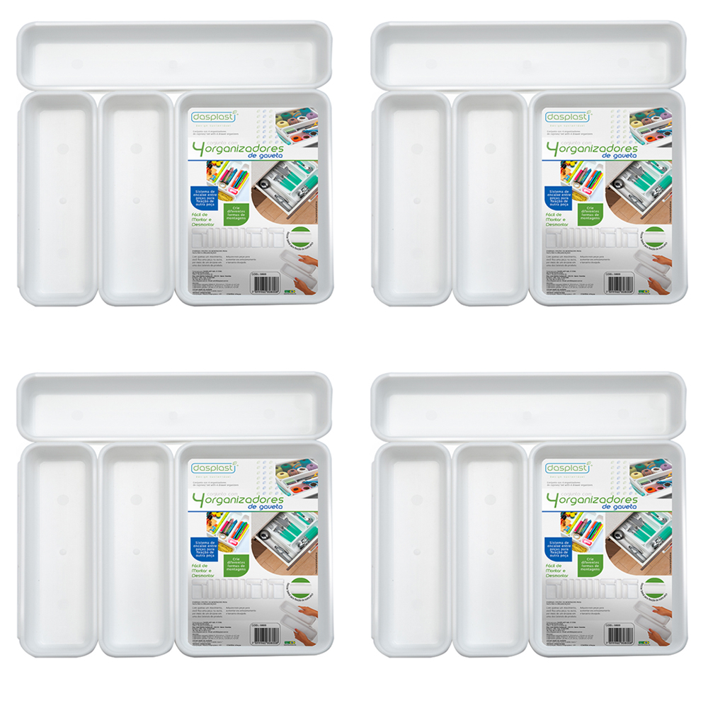 Kit 16 Portas Talheres Montaveis Organizadores de Gavetas Escritorio Cozinha Montavel Expansivel e Modular em Oferta na Shopee