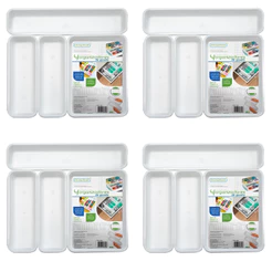 Kit 16 Portas Talheres Montaveis Organizadores de Gavetas Escritorio Cozinha Montavel Expansivel e Modular