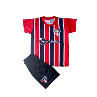 Kit Conjunto Infantil e Juvenil Menino Time São Paulo