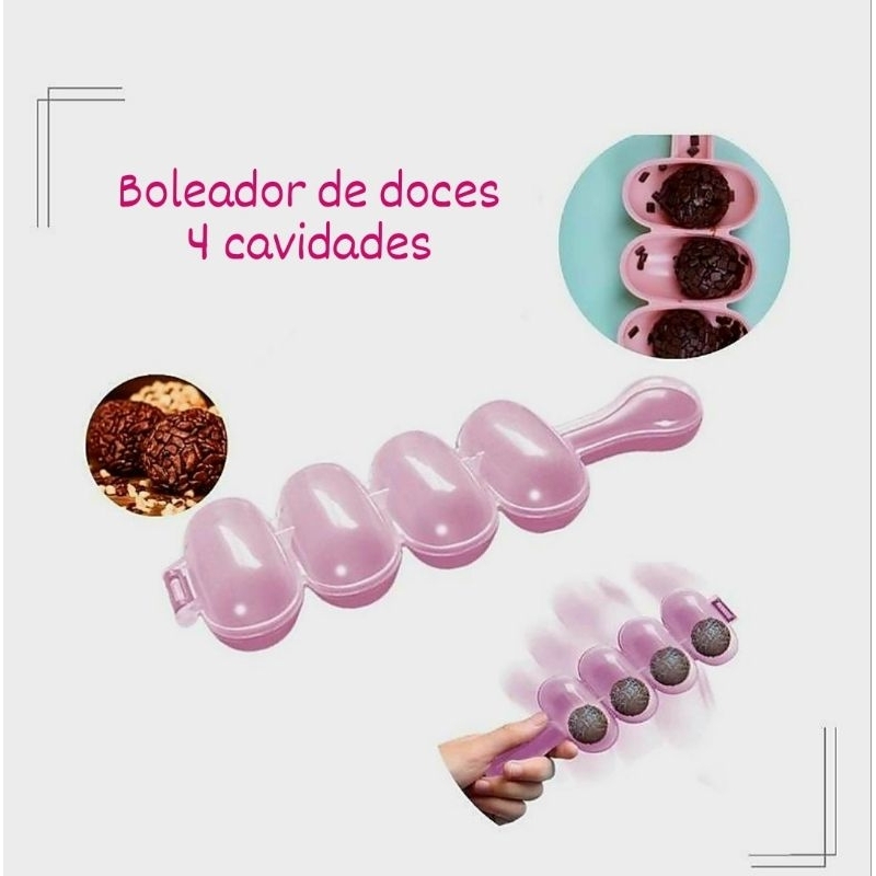 Boleador  Enrolador de Doces 4 cavidades plastico injetemp (Dona Cotta)