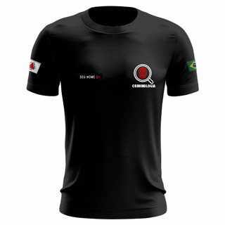 Camisa Criminologia - Com Bordados no Peito e Mangas + Nome Personalizado! em Oferta na Shopee