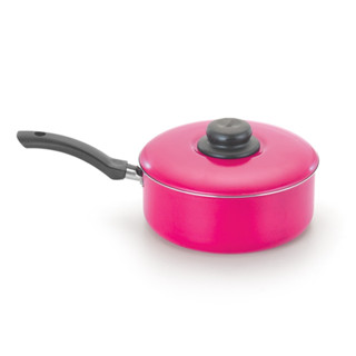 Panela Antiaderente Tampa Alumínio Nacional Rosa N16 1,4 L