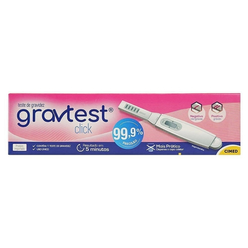 Teste de Gravidez Gravtest Click Cimed 1 unidade