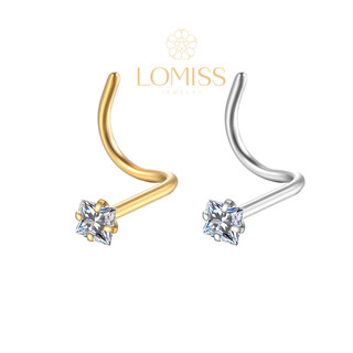 Piercing Nostril Aço Zircônia Cravejada Quadrada em Oferta na Shopee