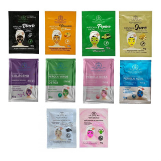 Kit com 10 Mascara Faciais em sache da PhalleBeauty em Oferta na Shopee