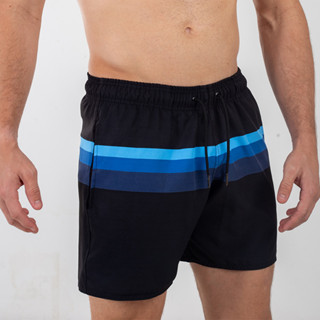 Short Bermuda Masculina Listrada Em Tactel Com Elastano Surf