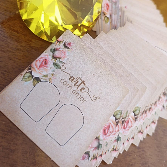 500 cartões para adesivos e joias de unhas - casadinho, filha unica, pezinho 3 pares - nao precisa de pasta L