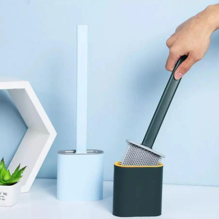 Escova Sanitáriarada Silicone Limpar Vaso Privada Com Adesivo Para Parede Banheiro Toalete