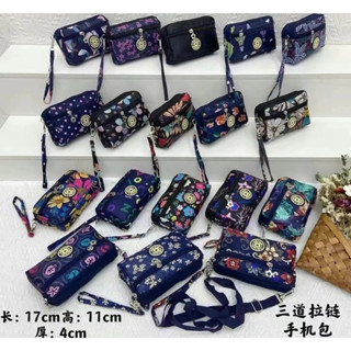 bolsa feminina Carteira de telefone 3zíper