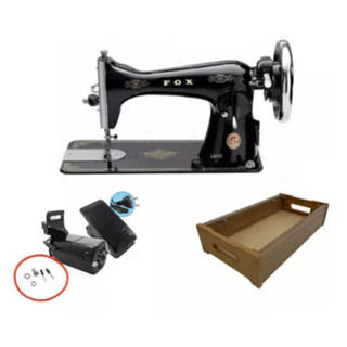 Maquina Costura Pretinha Reta Doméstica C/motor + Base