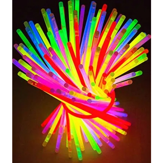 BRACELETE NEON TUBO COM 50 E 100 UNIDADES