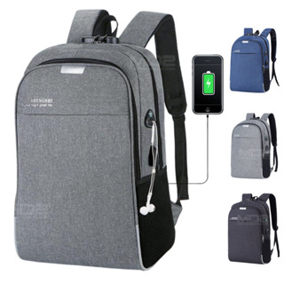 Mochila Anti Furto Notebook Cabo Usb Saida Fone Reforçada