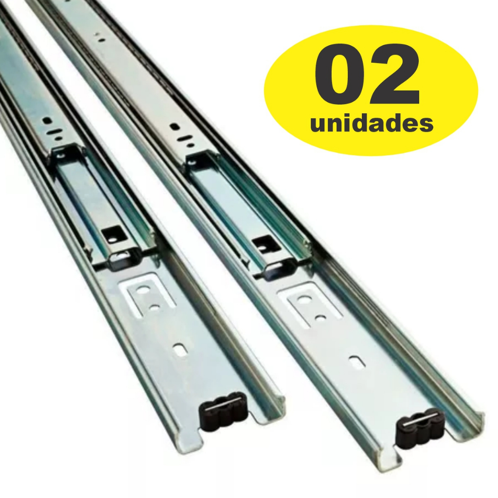Corrediça Telescópica 4 Unidades Gaveta Trilho 30cm 2 Pares E Parafusos 30kg