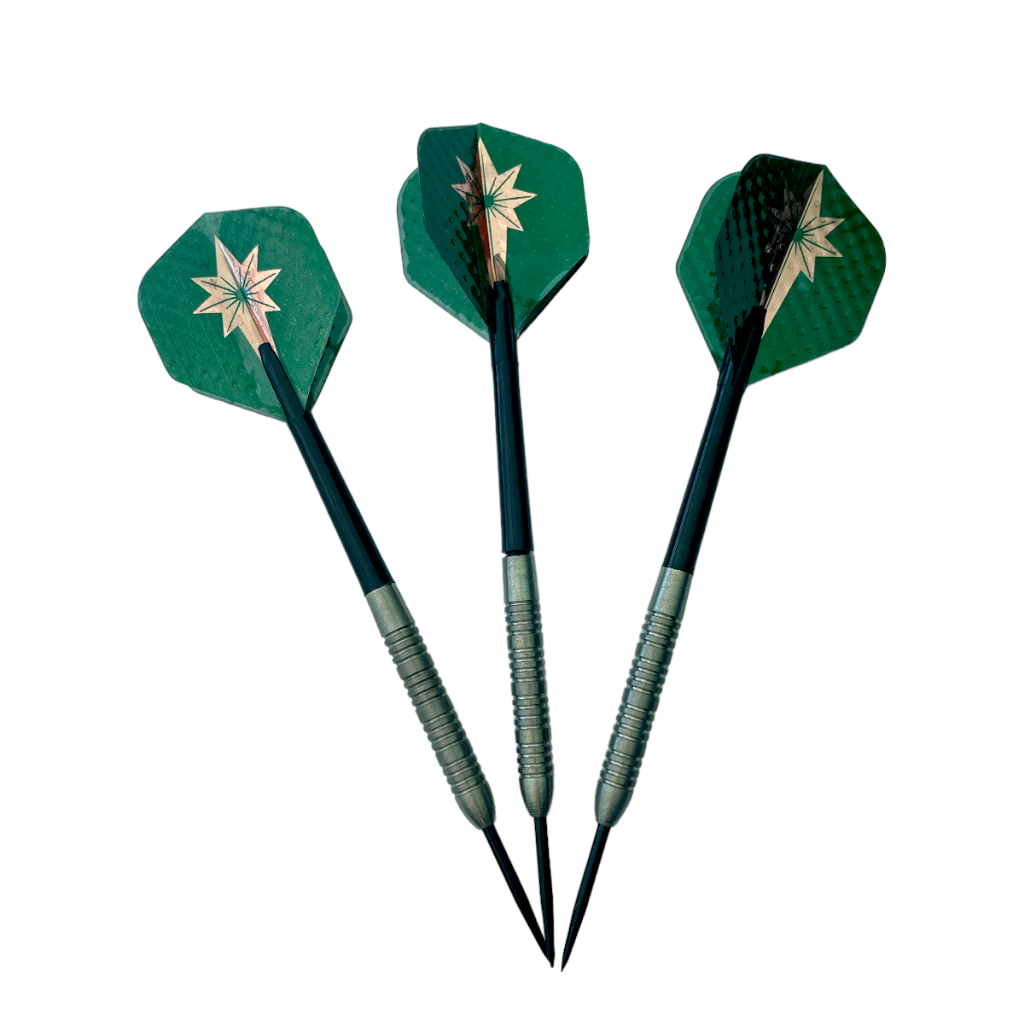 Jogo de Dardos Tungsten Steel Tip 80% com Case - Verde 3 Unidades