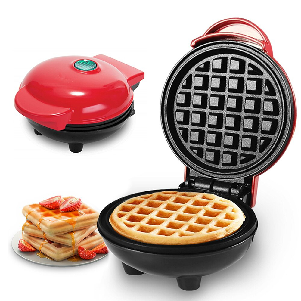 Máquina De Waffle Mini Doméstica Elétrica Portátil 110v Café Da Manhã Antiaderente