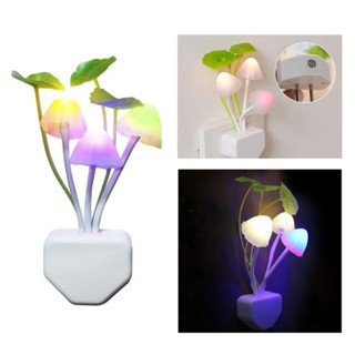 Luminária Abajur Led Cogumelos Sensor Noturno Multicor BANHEIRO QUARTO