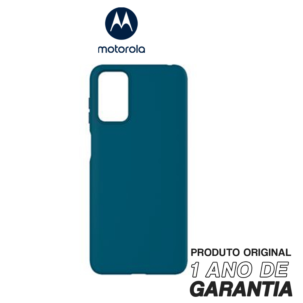 Capa Moto G42 Original Motorola Protetora Anti Impacto Azul em Oferta na Shopee