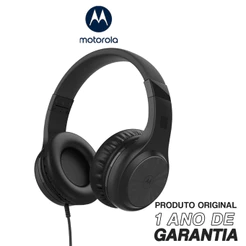 Fone de Ouvido com fio Original Motorola Moto XT 120, Som HD e Microfone, Dobravel, Compacto