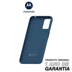 Capa Motorola Anti Impacto Capinha Protetora Original Smartphone Moto E22 Azul