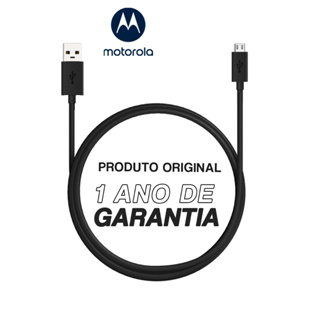 Cabo de Dados e Carga Motorola Moto USB-A para Micro USB 2 Metros Original Preto em Oferta na Shopee
