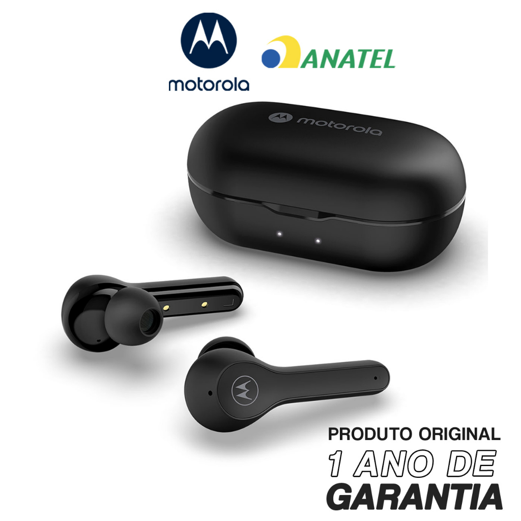 Fone Bluetooth Motorola Moto Buds 85 Preto, A prova d'agua