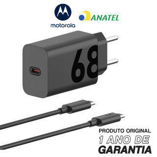 Carregador Portátil De Parede Motorola Turbo Power 68w - Cabo Usb-C