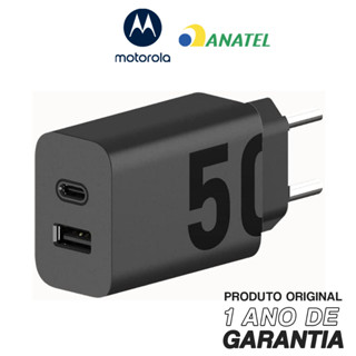 Carregador Portátil De Parede Motorola Turbo Power Duplo 50w Sem Cabo