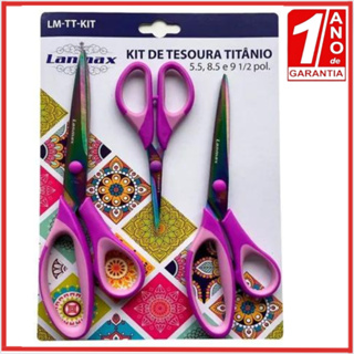 Tesouras com Lâmina de Titânio Artesanato Patchwork multiuso Tesouro Titanium em Oferta na Shopee