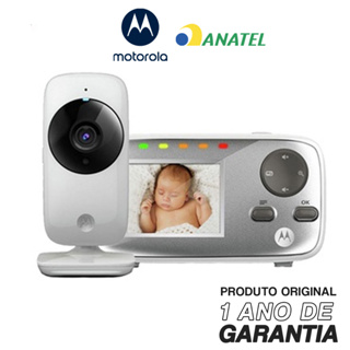 Babá Eletrônica Motorola VM 482 Connect 2.4" Câmera Visão Noturna Zoom Digital Recarregável Bivolt Branco em Oferta na Shopee