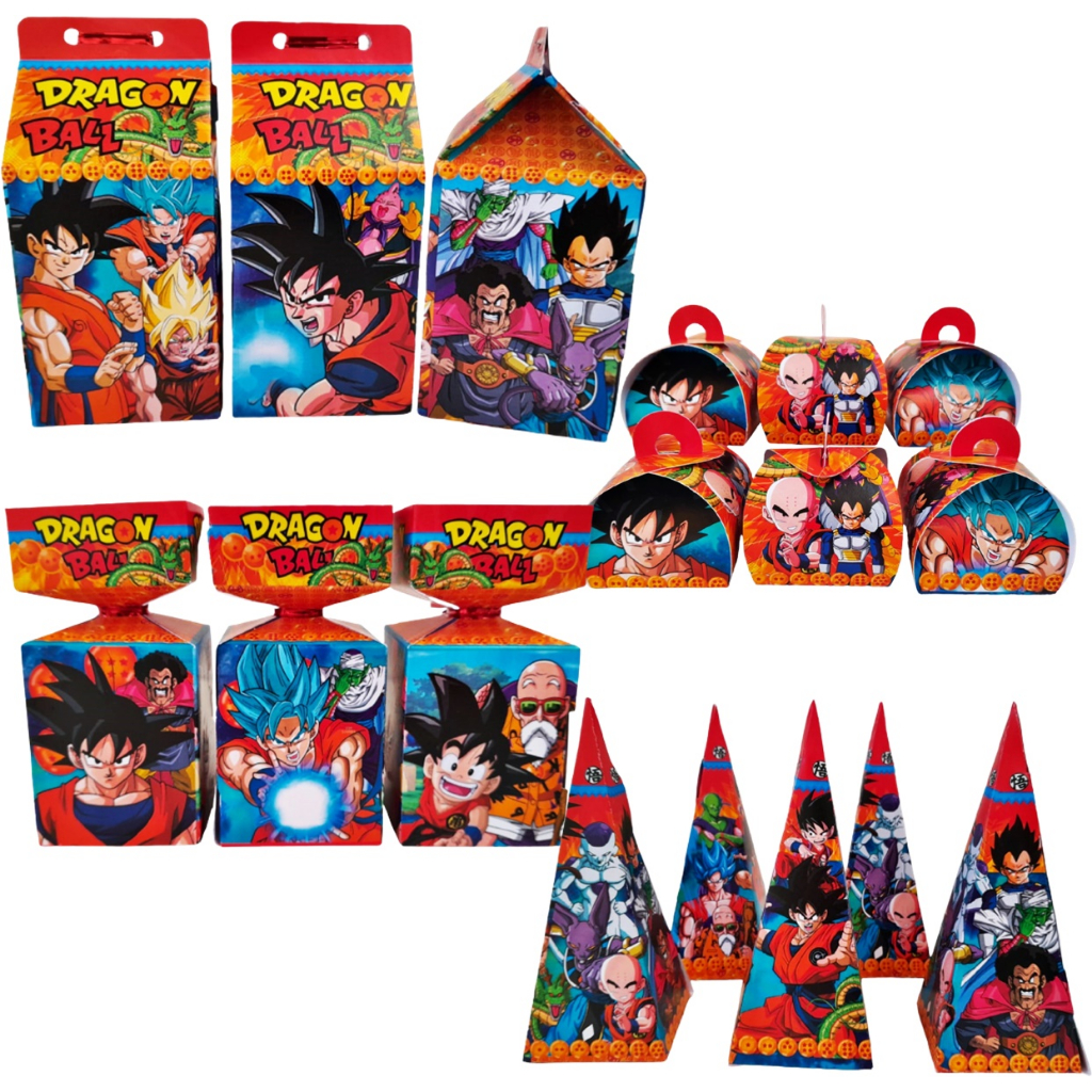 Kit Lembrancinhas Dragon Ball 20 Caixinhas Festa Dragon Ball Decoração.