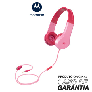 Fone De Ouvido Motorola Moto JR 200 Kids, Isolamento de ruido - Rosa em Oferta na Shopee