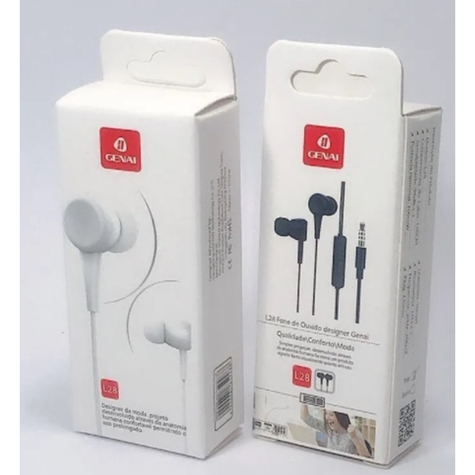 Kit 2pc Fone De Ouvido Borracha P2 Microfone Universal L28 em Oferta na Shopee