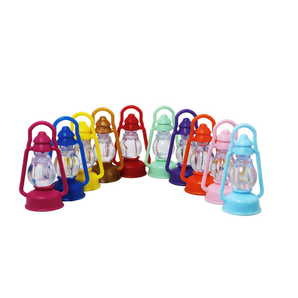 50 Mini Lamparina Porta Óleo para Unção Pacote com Unidades Coloridas