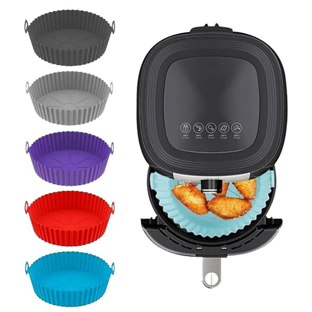 Forro Para Air Fryer De Silicone Reutilizável Antiaderente