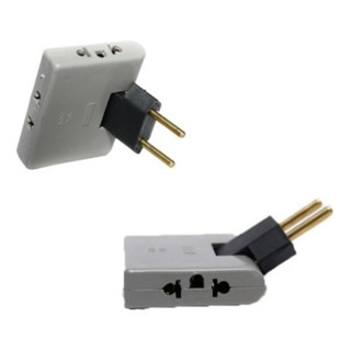 Adaptador Dobravel Tomada de 3 entradas regulavel lateral para lugares pequenos Bivolts 10A