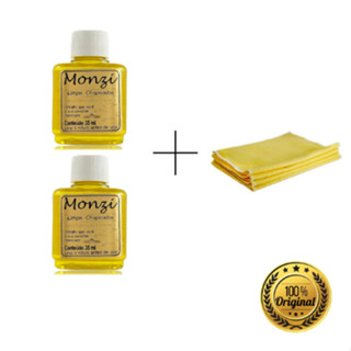 Kit 2 Limpa Folheados Monzi + Flanela Original - Liquido Para Limpar Folheados